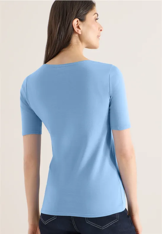 T-shirt en couleur unie cloud blue