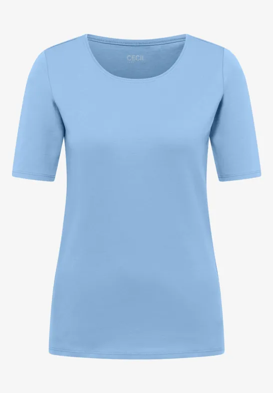 T-shirt en couleur unie cloud blue