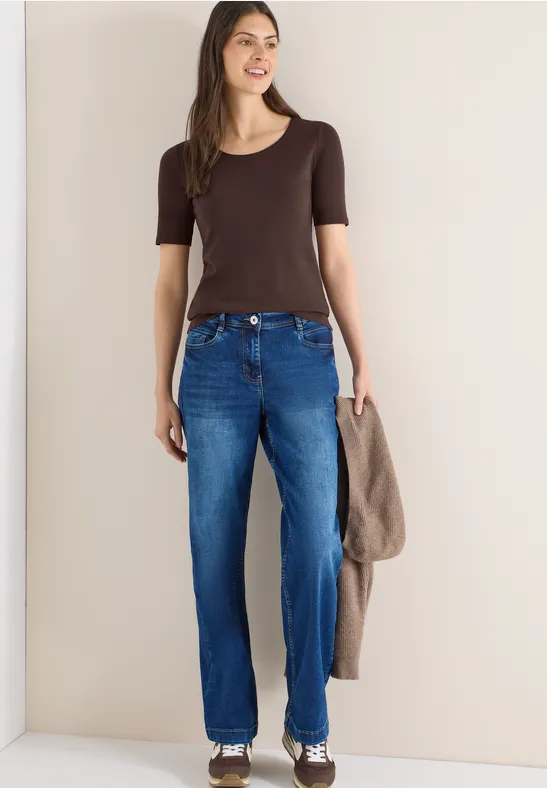 T-shirt en couleur unie macchiato brown