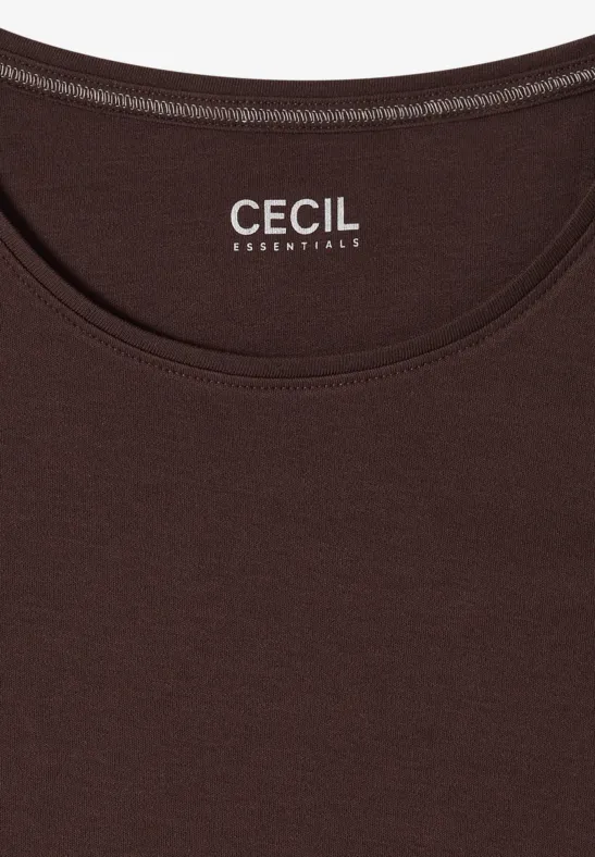 T-shirt en couleur unie macchiato brown