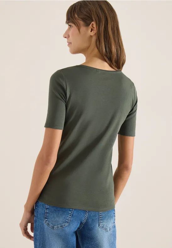 T-shirt en couleur unie khaki