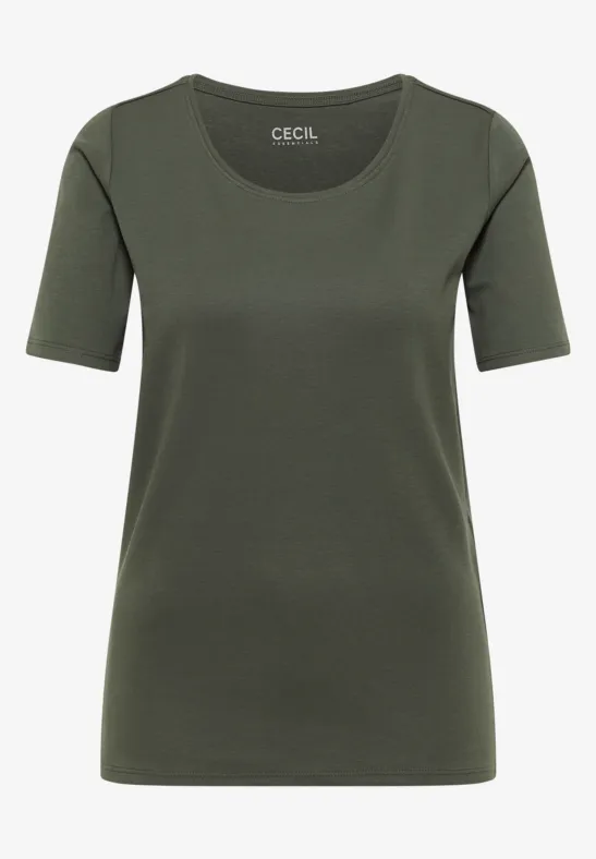 T-shirt en couleur unie khaki