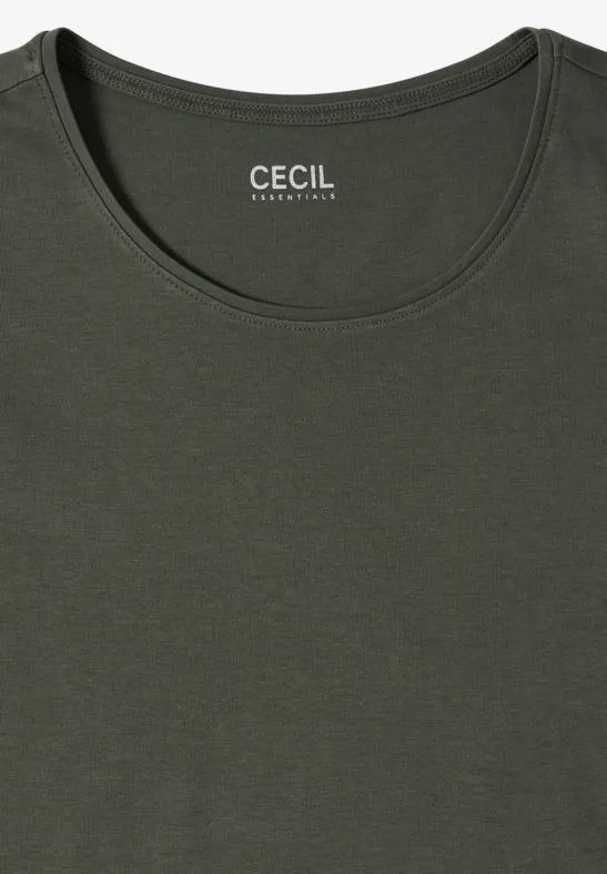 T-shirt en couleur unie khaki