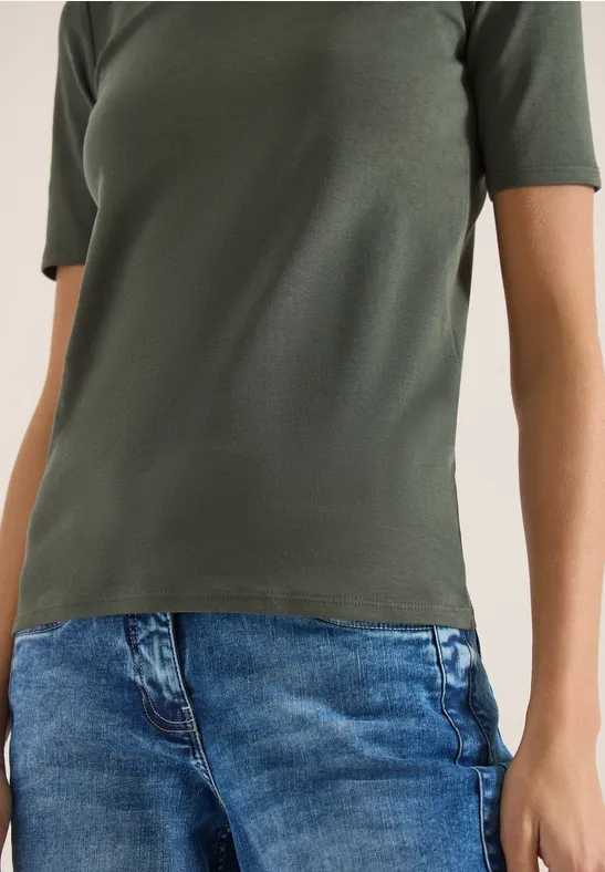 T-shirt en couleur unie khaki