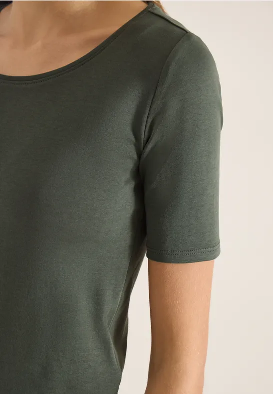 T-shirt en couleur unie khaki