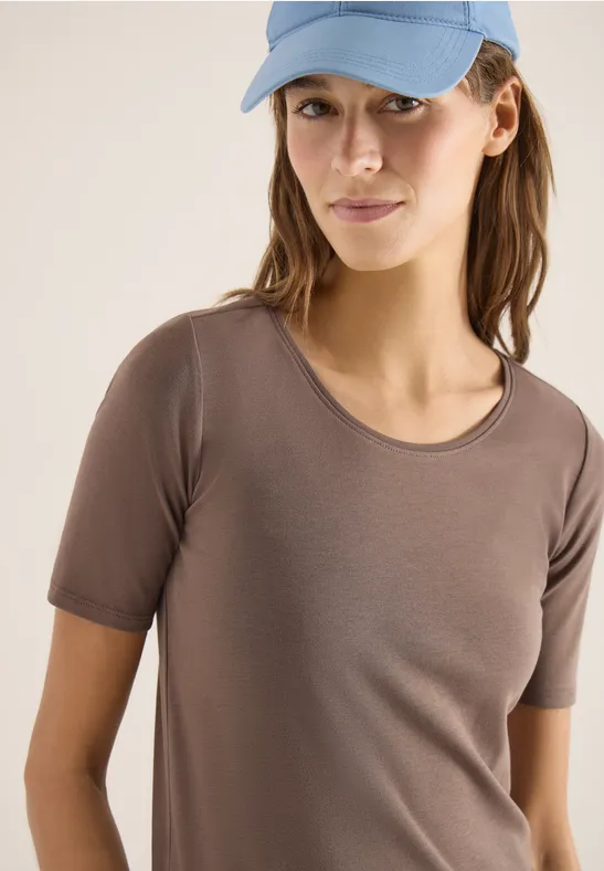 T-shirt en couleur unie urban taupe