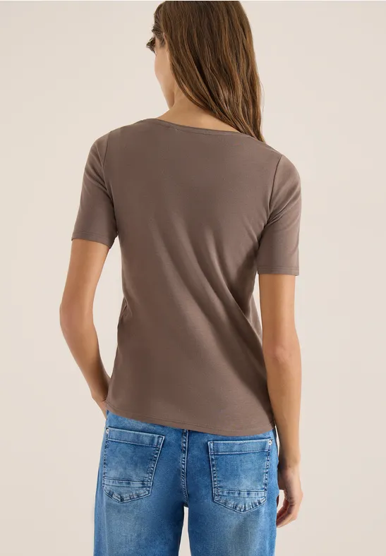 T-shirt en couleur unie urban taupe