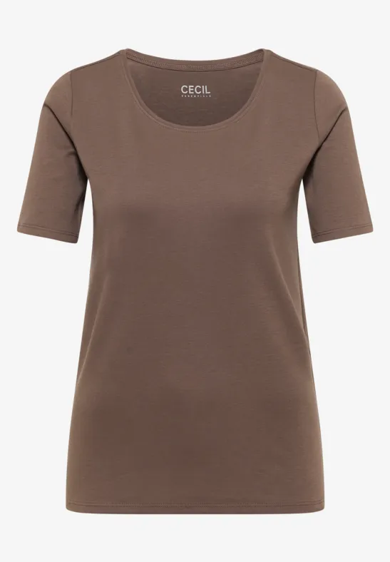 T-shirt en couleur unie urban taupe