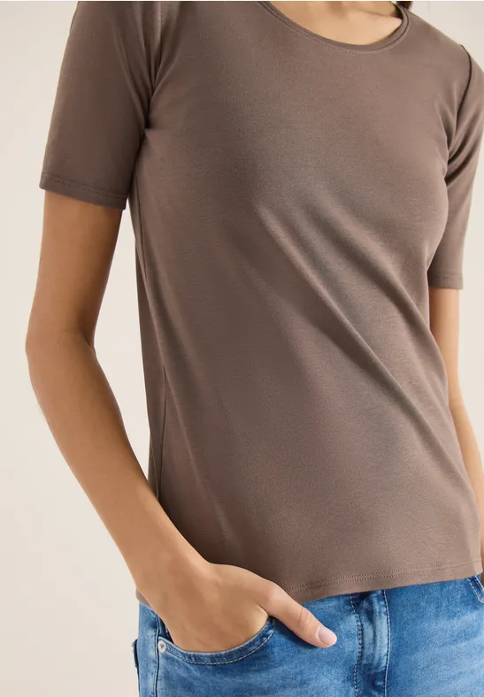 T-shirt en couleur unie urban taupe