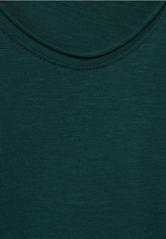 Basic shirt in effen kleur ponderosa pine green