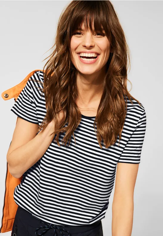 T-shirt à rayures deep blue