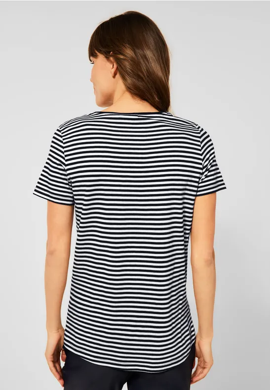 T-shirt à rayures deep blue