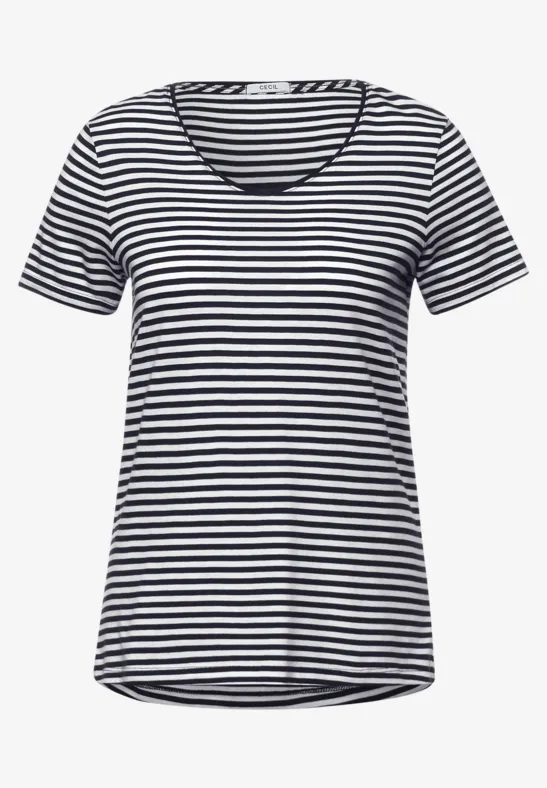 T-shirt à rayures deep blue