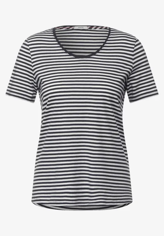 T-shirt à rayures carbon grey