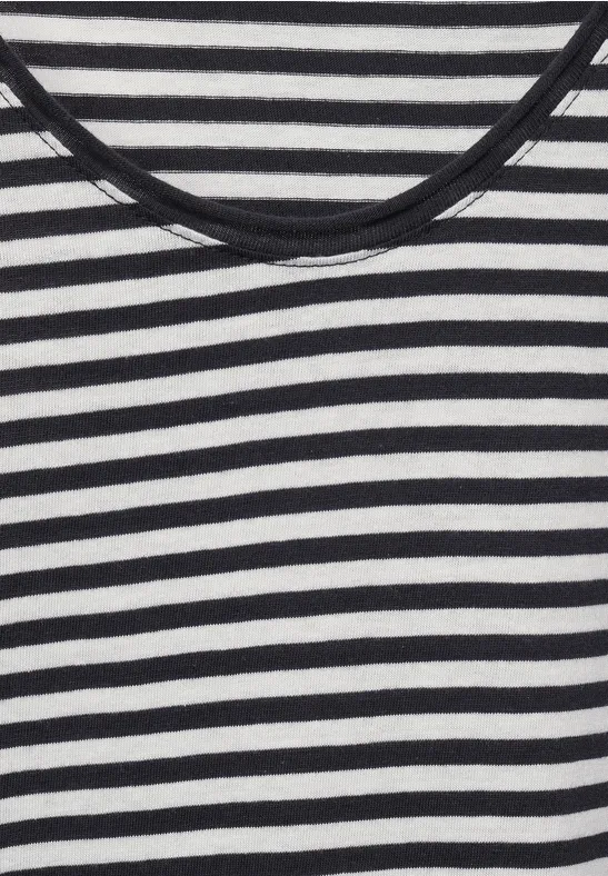 T-shirt à rayures carbon grey