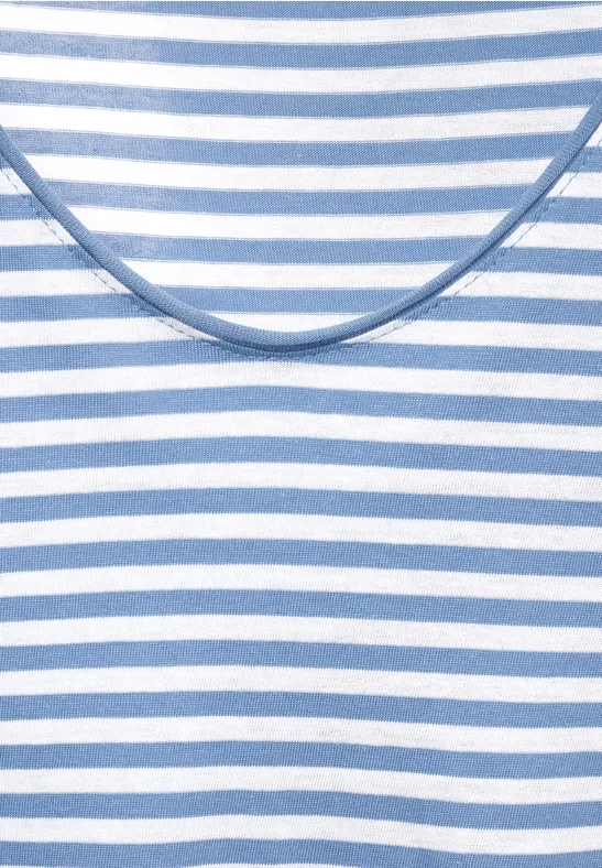T-shirt met gestreept patroon forever blue