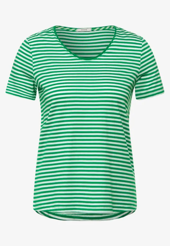 T-shirt met gestreept patroon cheeky green