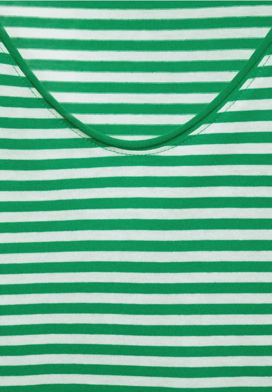 T-shirt met gestreept patroon cheeky green