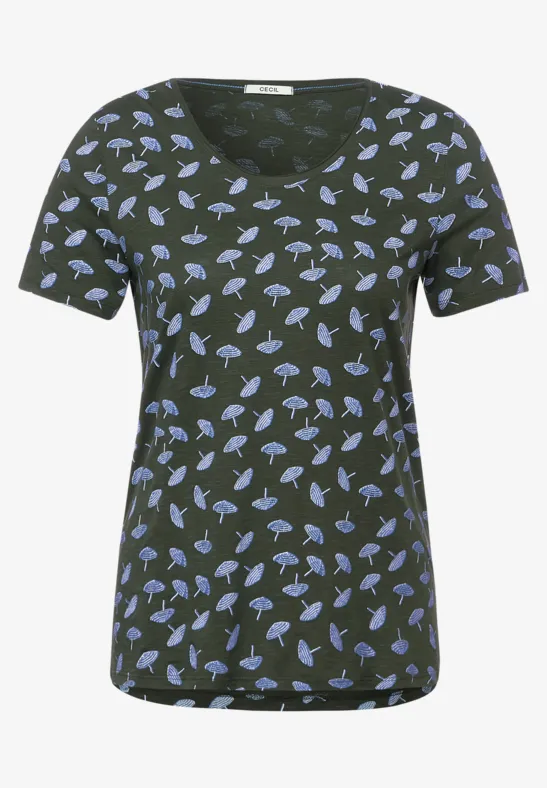 T-shirt à imprimé utility olive