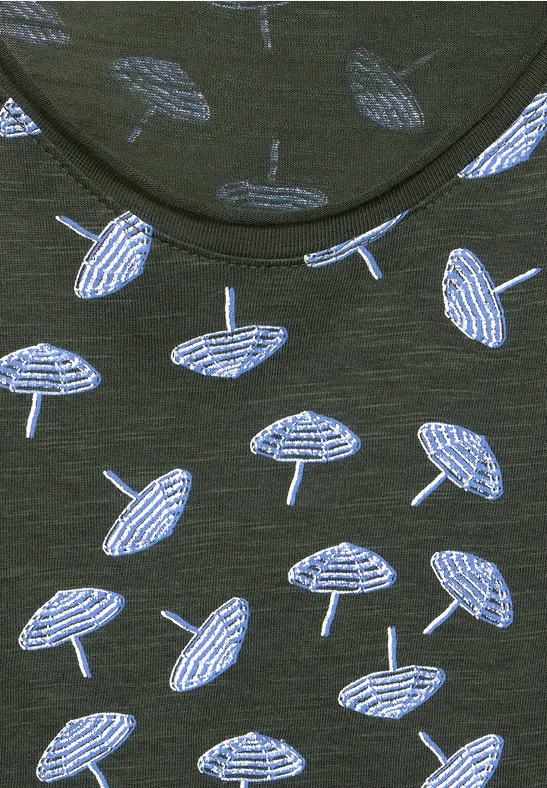T-shirt à imprimé utility olive