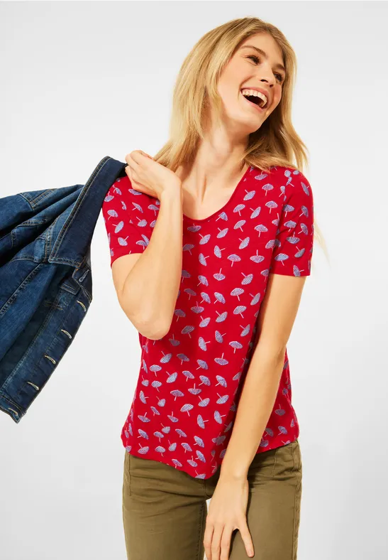 T-shirt à imprimé vibrant red
