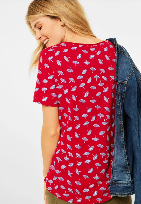 T-shirt à imprimé vibrant red