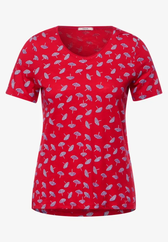 T-shirt à imprimé vibrant red