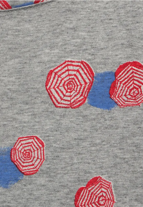 T-Shirt in Melange Optik mineral grey melange