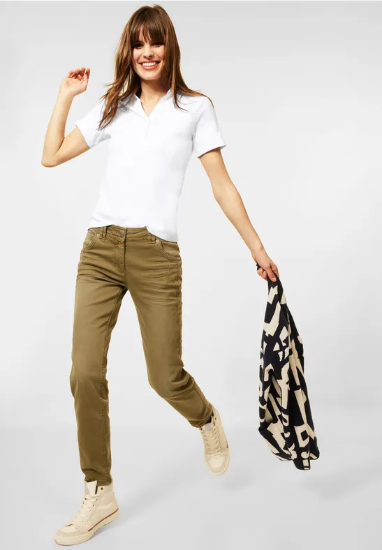 Polo basique de couleur unie White