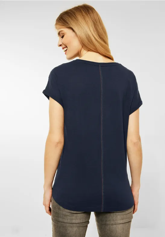 T-Shirt mit Print deep blue