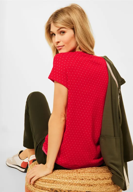 T-shirt double face vibrant red