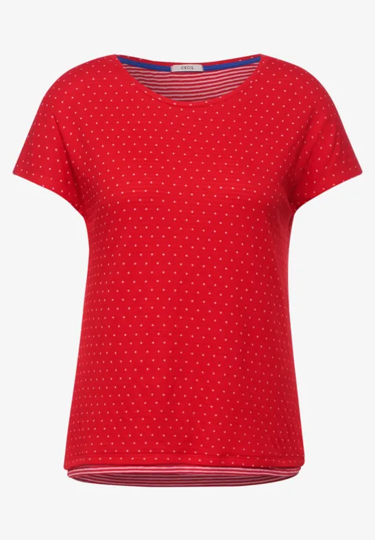 T-shirt double face vibrant red