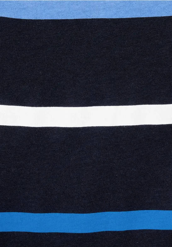 T-shirt met gestreepte print deep blue