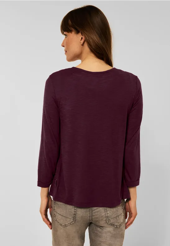 Offene Shirtjacke berry juice red