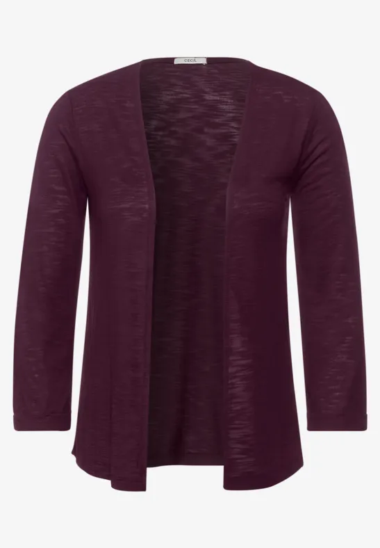 Offene Shirtjacke berry juice red