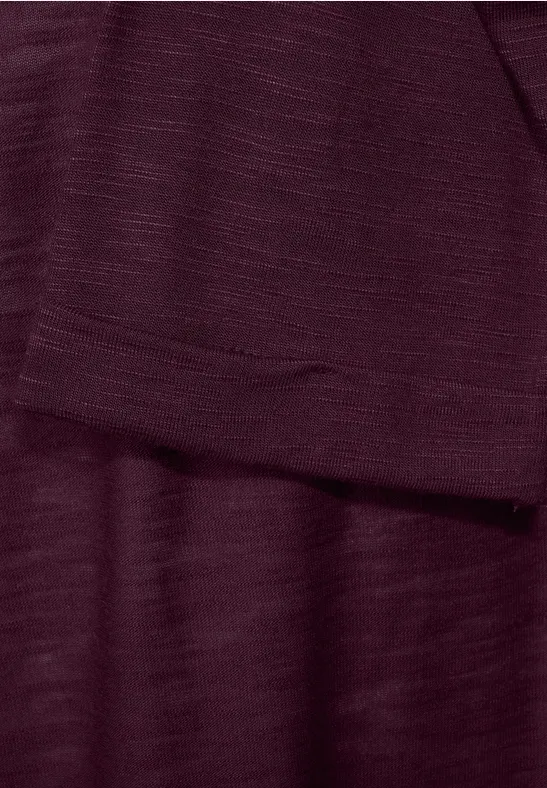 Offene Shirtjacke berry juice red