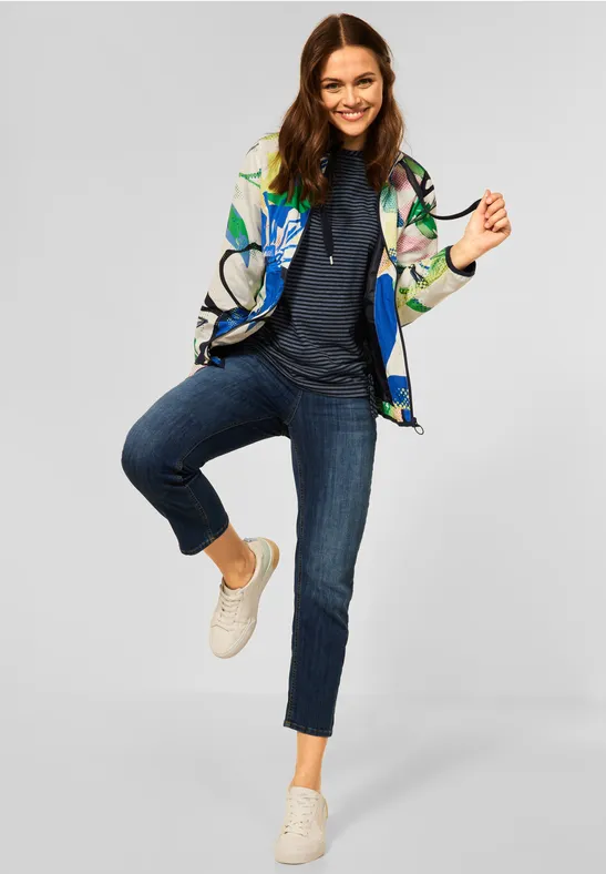 T-shirt met gestreept patroon deep blue