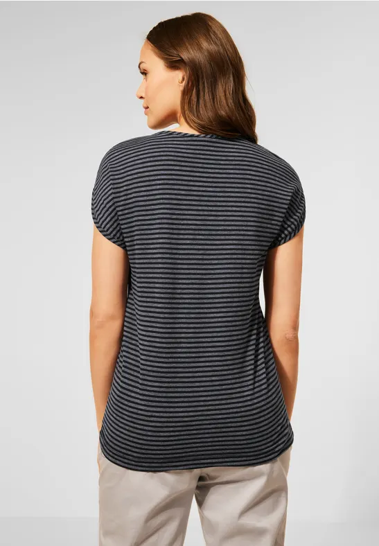 T-shirt à rayures carbon grey