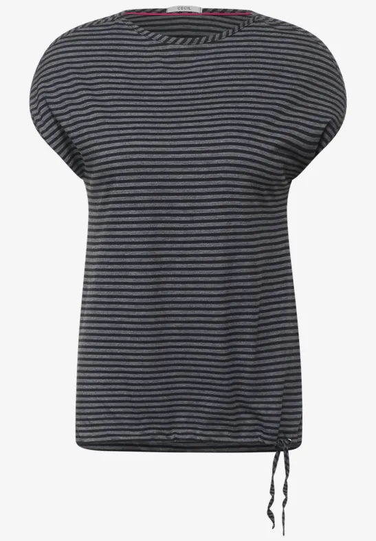 T-shirt à rayures carbon grey