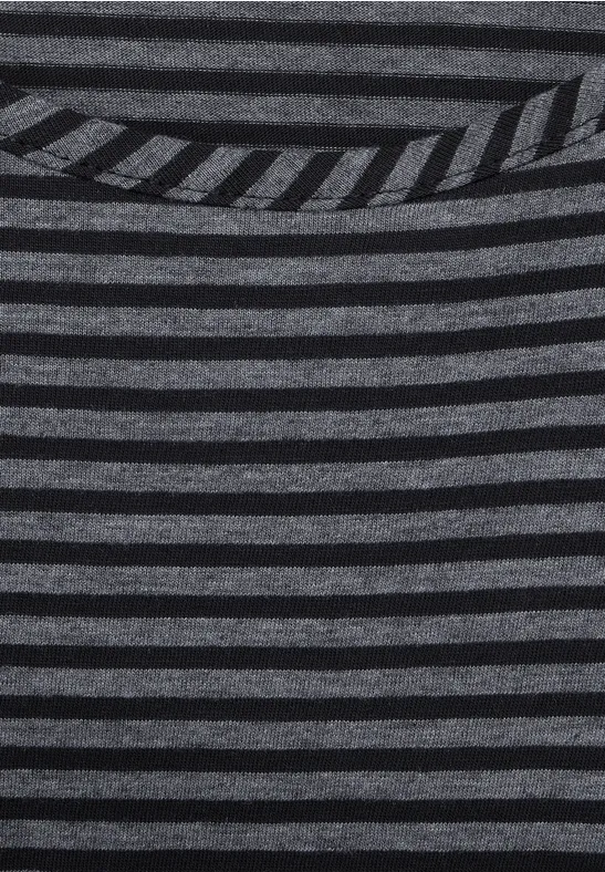 T-shirt à rayures carbon grey