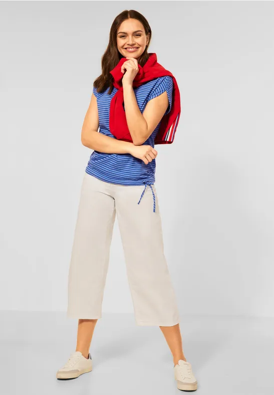 T-shirt met gestreept patroon regatta blue