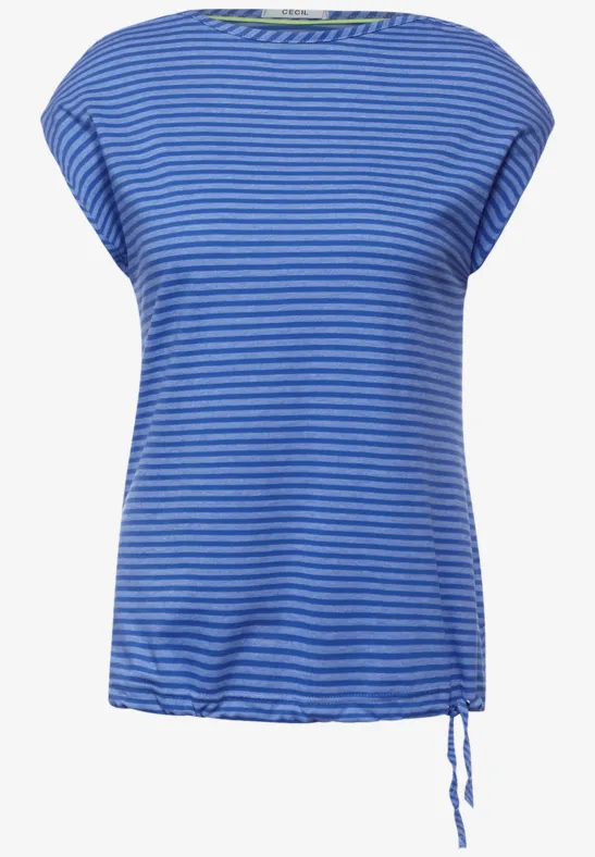 T-shirt met gestreept patroon regatta blue