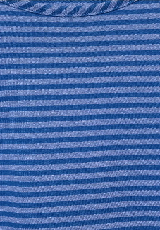 T-shirt met gestreept patroon regatta blue