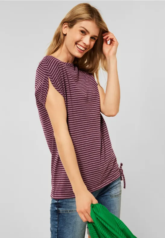 T-shirt à rayures berry juice red