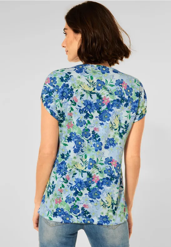 T-Shirt mit Blumenmuster vanilla white