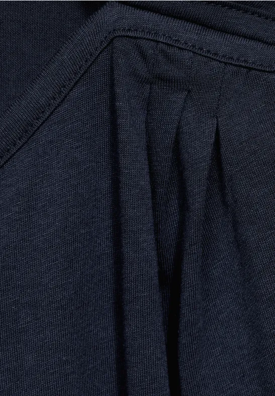 T-shirt in effen kleur deep blue