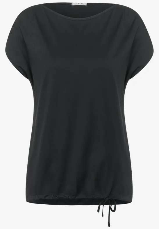 T-shirt in effen kleur carbon grey