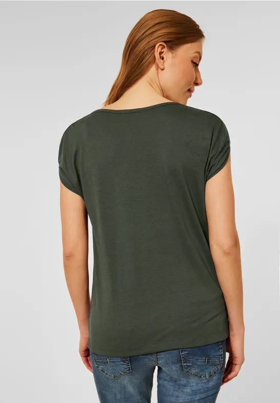 T-shirt in effen kleur utility olive