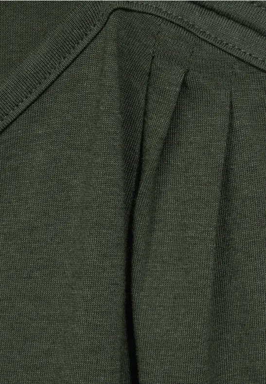 T-shirt in effen kleur utility olive