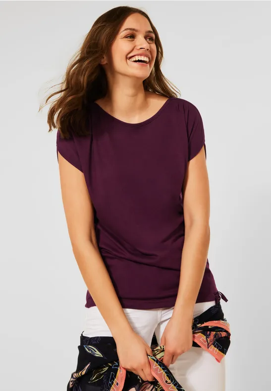 T-shirt de couleur unie berry juice red